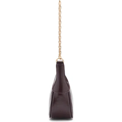 Mango Faux Leather Shoulder Bag In Burgundy