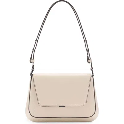 Mango Faux Leather Shoulder Bag In Off White