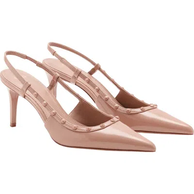Mango Faux Leather Slingback Pump In Pink