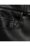 Mango Faux Leather Straight Leg Pants In Black