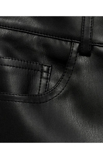 Mango Faux Leather Straight Leg Pants In Black