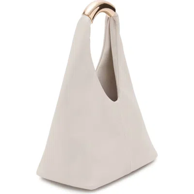 Mango Faux Leather Top Handle Bag In White