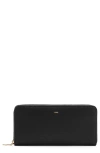 Mango Faux Saffiano Leather Wallet In Black
