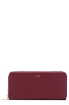 Mango Faux Saffiano Leather Wallet In Purple