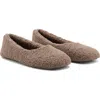 Mango Faux Shearling Ballet Flat In Brown