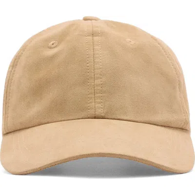 Mango Faux Suede Baseball Cap In Sand