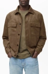 Mango Faux Suede Jacket In Brown