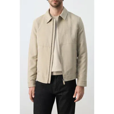 Mango Faux Suede Jacket In Brown