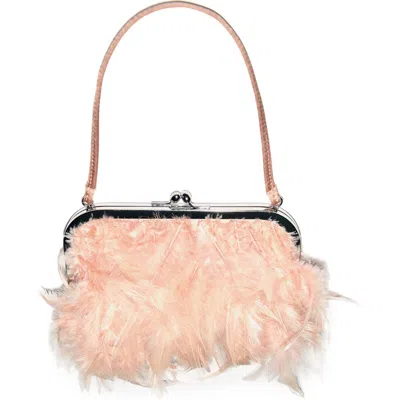 Mango Feather Frame Handbag In Pink