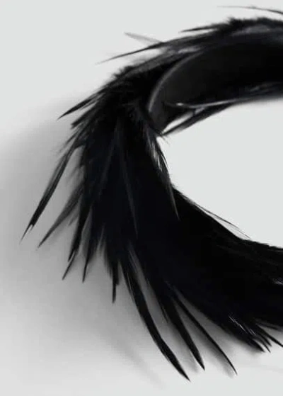 Mango Feather Hairband Black