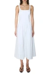 Mango A-line Dress With Open Back In White