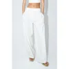 Mango Featuring Hailey Bieber Kash Cotton Blend Pants In White