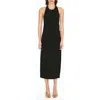 Mango Draped Halter Dress In Black