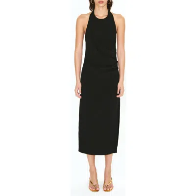 Mango Featuring Hailey Bieber Lola Halter Neck Dress In Black