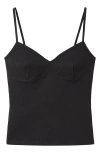 Mango Featuring Hailey Bieber Mimi Top In Black