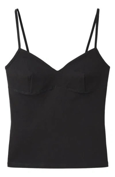 Mango Featuring Hailey Bieber Mimi Top In Black
