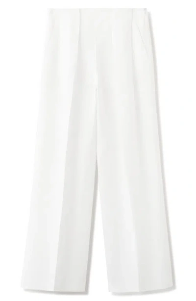 Mango Featuring Hailey Bieber Straight Fit Pants In White
