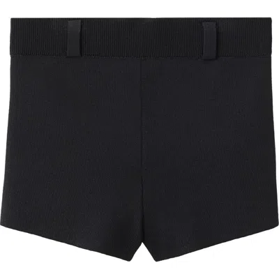 Mango Featuring Hailey Bieber Temaki High Waist Shorts In Black