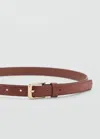 Mango Ceinture Marron - Femme - Xl -