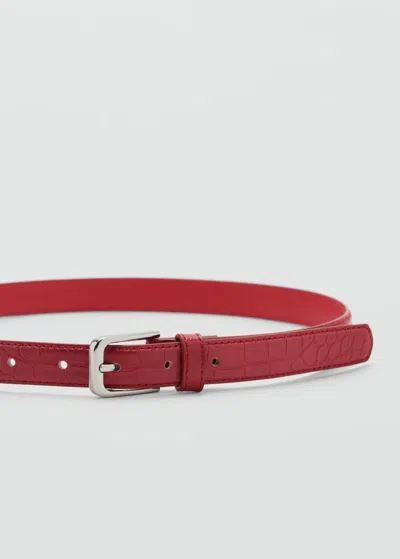 Mango Ceinture Rouge - Femme - Xl -