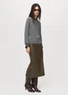 Mango Fine-knit Crew-neck Sweater Medium Heather Grey In Gray