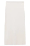 Mango Fine Knit Midi Skirt In Ecru
