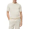 Mango Fine Knit Short Sleeve Sweater In White