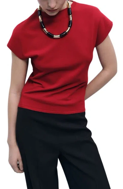 Mango Fine Knit Sleeveless Sweater In Red