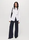 Mango Fine-knit Straight-fit Trousers Dark Navy In Blue