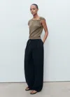 Mango Fine-knit Sweater With Metallic Detail Medium Brown In Brown