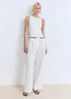Mango Fine-knit Top Off White