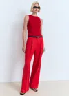 Mango Fine-knit Top Red