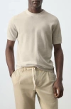 Mango Fine Knit T-shirt In White
