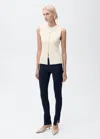 Mango Fine-knit Waistcoat With Buttons Ecru