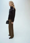 Mango - Pantalon Wideleg Maille Fine Kaki - 3xl - Femme In Khaki