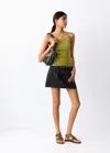 Mango Fine-knit Top In Green