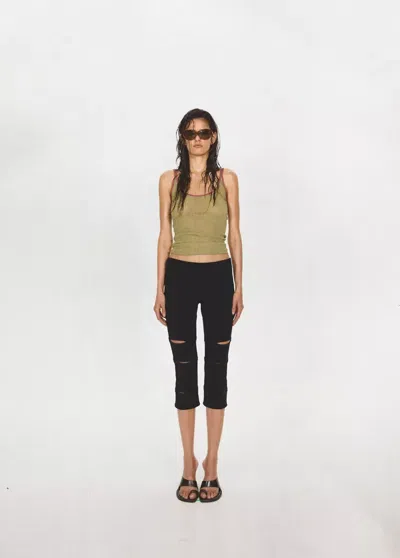 Mango Fine-knit Top With Contrasting Stripes In Green