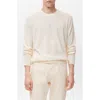 Mango Finely Knit Crewneck Sweater In Neutral
