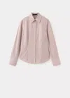 Mango Fitted Cotton Shirt In Multi