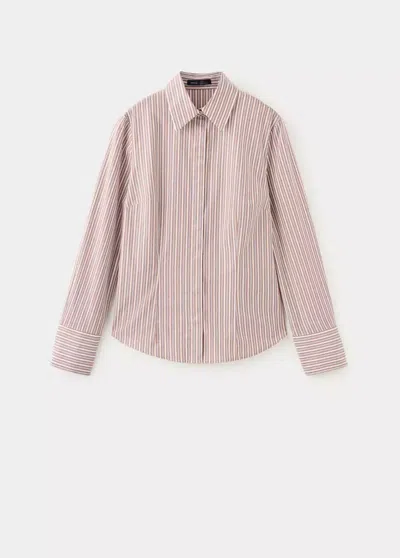 Mango Fitted Cotton Shirt In Multi