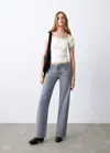 Mango Fitted Crop Top In White