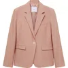 Mango Fitted Suit Jacket In Pink