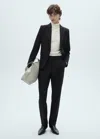 Mango Fitted Suit Jacket Black