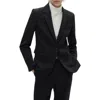 Mango Fitted Suit Jacket In Black