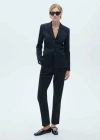 MANGO FITTED SUIT JACKET BLACK