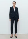 Mango Fitted Suit Jacket Dark Navy In Blue