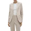 Mango Fitted Suit Blazer In Neutral