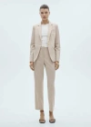 Mango Fitted Suit Blazer In Gris Clair/pastel