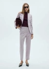 Mango Fitted Suit Jacket In Violet Clair/pastel