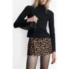 Mango Fitted Zip Front Jacket In Black